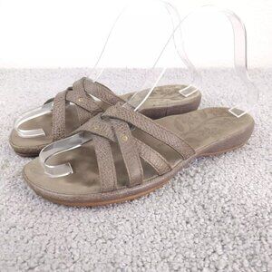 Keen Sandals Womens 6 Shoes Slip On City of Palms Brown Leather Flats